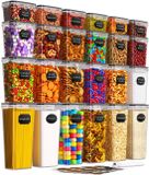 Unyqoos® Complete set van 24 luchtdichte opbergdozen voor keukenorganisatie