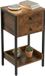 Merkloos Nachtkastje met 2 lades - 69,5x38x28 cm - industrieel - bruin/zwart