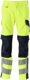 Mascot Multisafe Pantalon avec poches genoux 13879-216 - haute visibilité jaune/bleu marine foncé - C51 - 90