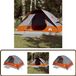 vidaXL Tente dôme 4 personnes imperméable gris et orange