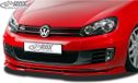 Voorspoiler RDX Racedesign Voorspoiler Vario-X passend voor Volkswagen Golf VI GTD/GTi 2008-2012 (PU)