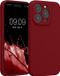 kwmobile telefoonhoesje geschikt voor Apple iPhone 15 Pro - TPU backcover met siliconen coating - Smartphone case in rabarber rood