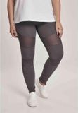 Urban Classics Tech Mesh Sportlegging Vrouwen L Grijs