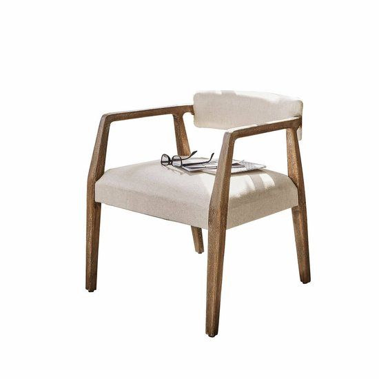 LOBERON Fauteuil Bronwyn bruin/crème