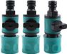 Merkloos Green Glow - Raccord de tuyau d'arrosage avec vanne pour tuyau d'eau de 1/2 pouce - Lot de 3 pièces