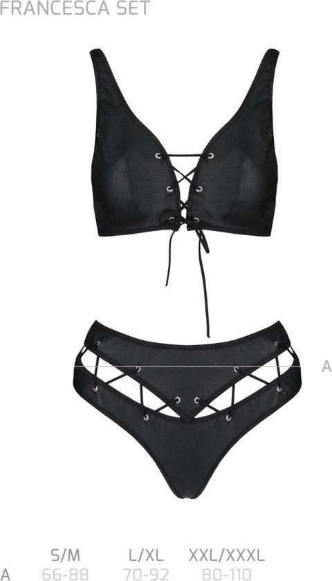 Passion-Exklusiv PE Francesca 2pcs set black