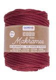GLOREX 5 1006 18 - Macramékoord in bordeaux, 500 g met 5 mm dikte en 85 m lengte rondgebreid textielgaren om te haken, breien, knopen en ontwerpen