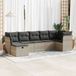 Maison Exclusive - Ensemble de meubles de jardin 7 pièces avec canapé et coussins, gris clair, en polyrotin