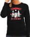 Bellatio Decorations foute kersttrui/sweater dames - IJskoud bier - zwart - S