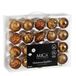 Mica Decorations Kerstballen onbreekbaar bruin - 40 stuks (ø6cm)