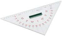 LINEX 100413035 Nautische gradenboog tweekleurig gelabeld met kunststof handvat en verticale rand 320 mm