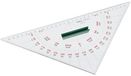 LINEX 100413035 Nautische gradenboog tweekleurig gelabeld met kunststof handvat en verticale rand 320 mm