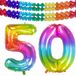 Folat Verjaardag Leeftijd folieballon - 50 jaar - multi kleuren - 86 cm