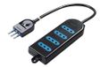 Poly Pool pp0387.2s stekkerdoos met 4 stopcontacten 10 A en 1,5 m kabel, zwart