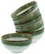 CreaTable, 21817, serie Cascade dipschalen, groen, 300 ml, 6-delige serviesset, dip-schalenset van aardewerk