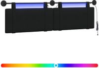 vidaXL - Hangend hoofdbord - Zwart - Stof