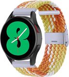 By Qubix - Braided nylon bandje voor Huawei Watch GT 4 / GT 5 (41mm) & GT 5 Pro (42mm) - Geel/Oranje