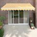 Maison Exclusive - Pare-soleil manuel, 3 x 2,5 mètre, rayé jaune et blanc