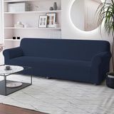 Italian Bed Linen Fashionable Bankhoes met volledige afdekking, donkerblauw voor 4-zits