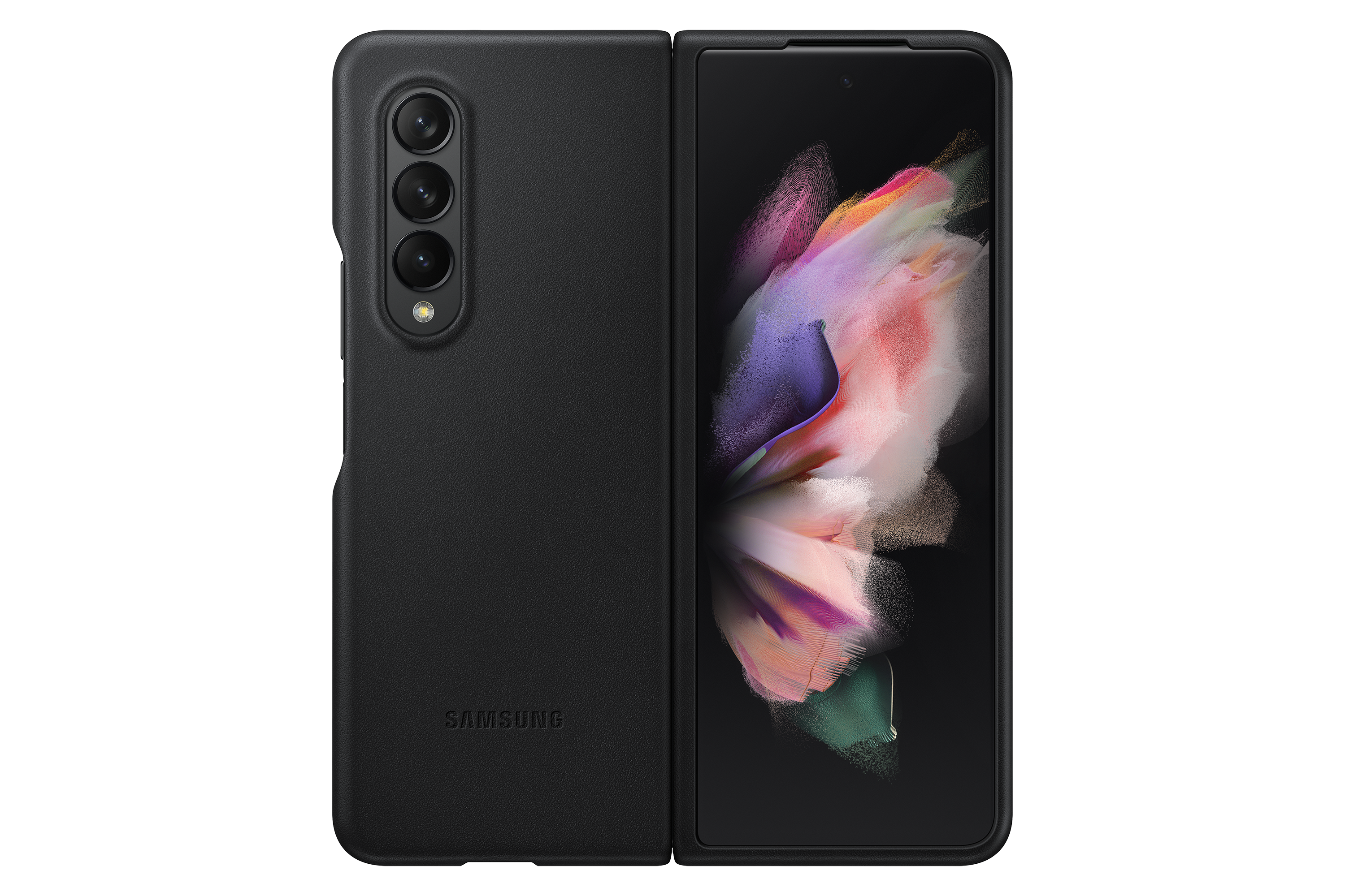 Samsung EF-VF926 - Back Cover - Galaxy Z Fold3 5G - Leer - Zwart
