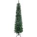 Yumi Sapin De Noël Élancé, 570 Branches, Haut Et Fin, Recouvert De Neige Artificielle, Pied Amovible Et Pliable, Ø53 X 190 Cm, Vert