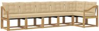 vidaXL - Hoek loungeset - 6 zitplekken - Wit en Beige