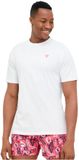 Guess Classic logo triangle T-shirt Heren Wit Maat L