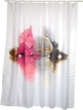 MSV Borneo Douchegordijn 180x200 cm - Polyester Badkamergordijn met Decoratief Design