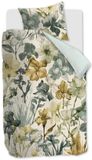 Beddinghouse Iris Field dekbedovertrek - Eenpersoons - 140x200/220 cm - Grijsgroen
