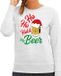 Bellatio Decorations Ho ho hold my beer foute Kerst sweater / kersttrui grijs voor dames - Kerstkleding / Christmas outfit XS