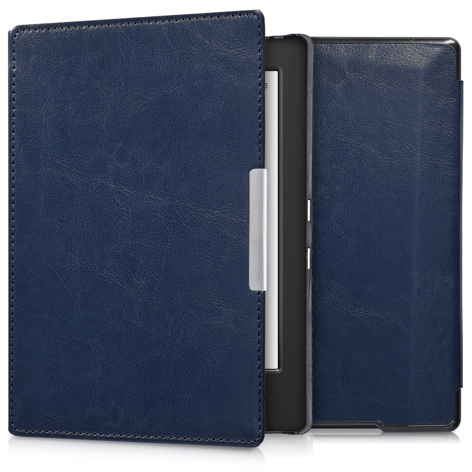 kwmobile E-reader hoesje voor Kobo Aura H2O Edition 1 - Kunstleer - Blauw