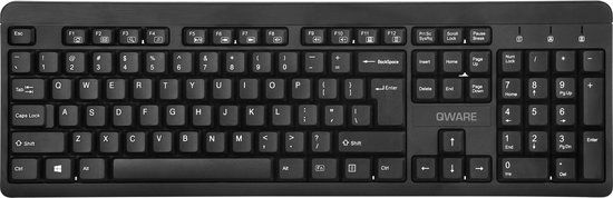 Qware Office Draadloos Toetsenbord - QWERTY US Layout - Zwart