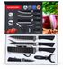 Haus Roland set couteaux de cuisine et accessoires, 6 pièces, noir