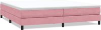 vidaXL Boxspring zonder matras fluweel roze 200x210 cm