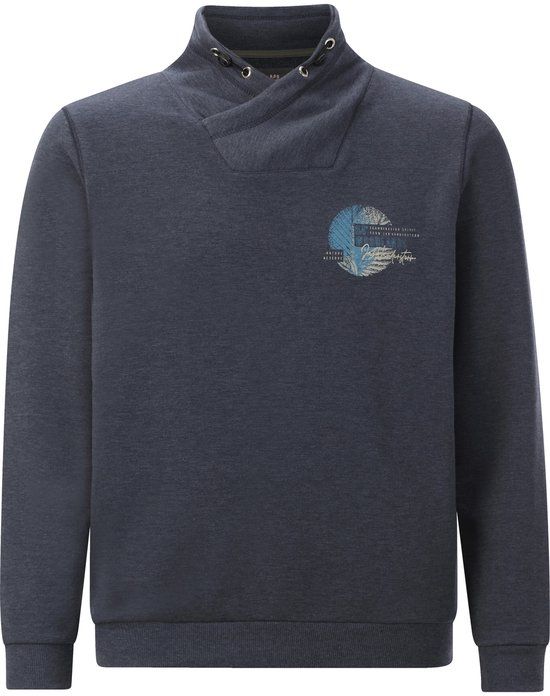 Jan Vanderstorm heren Sweatshirt - 52/54 - donkerblauw - Plus Size