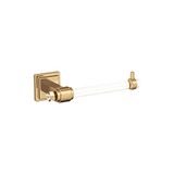 Amerock BH36061CCZ | Doorzichtig/champagnebronzen toiletpapierhouder met enkele paal | 7-1/16 inch (179 mm) toiletpapierhouder | Glacio | baddoekhouder | badkamerbeslag | badaccessoires