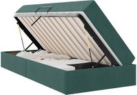 vidaXL Opbergbed met matras, Donkergroen, 100 x 200 cm, Fluweel