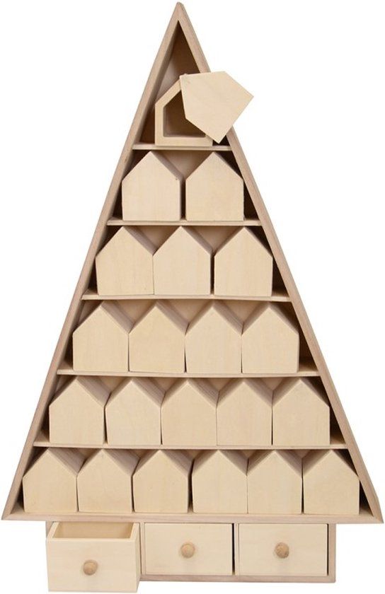 Artemio Adventskalender dennenboom 35x52x8,5 cm