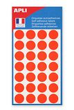 APLI 111861 – verpakking met 140 tabletten, neonoranje, diameter 15 mm