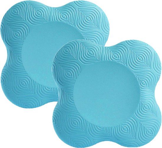 DW4Trading Yoga Kniebeschermer Mat - Set van 2 - Licht Blauw