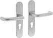 Intersteel Deurkruk Rond op schild profielcilindergat 55 mm rvs geborsteld