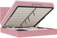 vidaXL lit plateforme avec matelas et LED 180x200cm velours rose