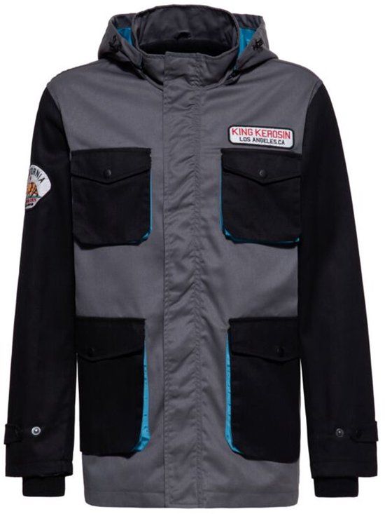 King Kerosin California Outdoor Jacket Heren Tussenseizoensjas - antraciet - L
