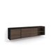 Skraut Home | Meuble TV, meuble bas | Salon, salle à manger | 207x50x35 cm | Pour écrans jusqu'à 80" | Suspendu | Style moderne | Chêne foncé et Noir