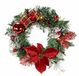 Led-dennenkrans, 30 cm, met kerstster, dennenappels en timer