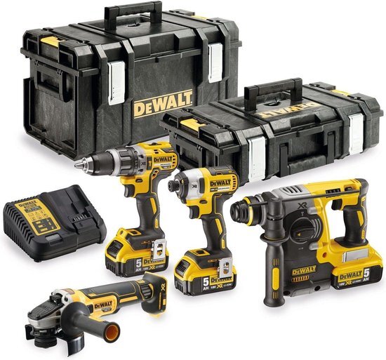 DeWalt DCK422P3 4-delige Combopack XR 18 Volt 3 x 5,0 Ah Li-Ion in Toughsystem + !