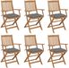 Merkloos / Sans marque Tuinstoelen - Set van 6 - Massief hout