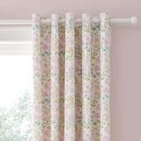 Dreams & Drapes - Ditzy Dekbedovertrek met bloemenprint - Super kingsize beddengoed (260 x 220 cm) - 2 kussenslopen - premium polykatoen - omkeerbare ontwerpen (lila strepen)