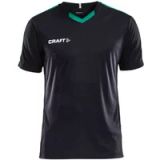 Craft Progress Contrast Shirt Korte Mouw Heren - Zwart / Groen | Maat: XL