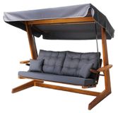 Westmann Houten Verandaschommel Sia 2400 - Antraciet - 120x236x190 cm